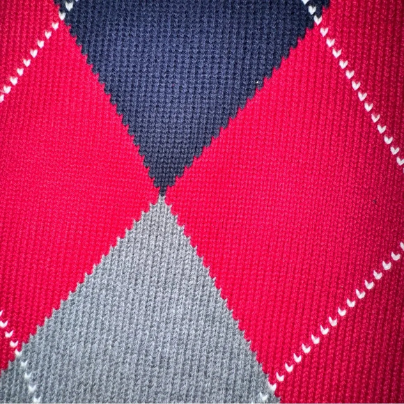 Nautica Men’s Argyle Sweater Red, Black and Gray. Size XXL - Picture 5 of 5
